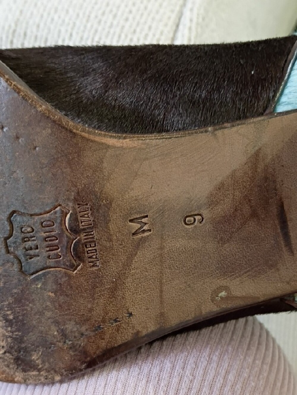 DONALD PLINER Two-Tone Blue & Brown/BLACK Cowhide Western Boots - Picture 5 of 5